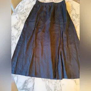 NWOT Quince 100% European Linen Black Side Slit Maxi Skirt Sz L thumbnail 5