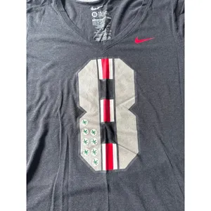 Nike Women's Black Ohio State‎ "8" Short Sleeve Tee Size XL thumbnail 3