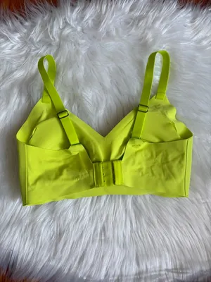 Aerie Smoothez Neon Yellow Bra Women’s Medium thumbnail 2