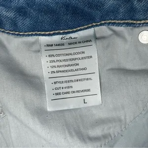 Kancan Jasmine High Rise Cuffed Hem Denim Shorts Women’s Size Large thumbnail 10