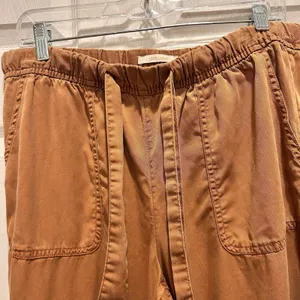 Cynthia Rowley Womens Large Rust Brown 100% Lyocell Elastic‎ Waist Jogger Pants thumbnail 3