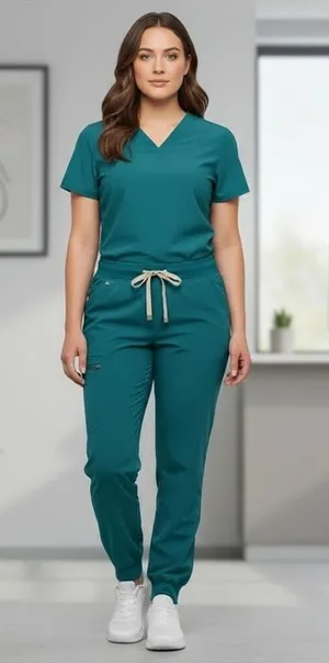 Figs teal jogger scrub pants size XXS thumbnail 1