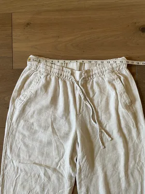 Old Navy High-Rise Wide Leg Linen Blend Pants Size Medium In Flax Linen Color thumbnail 4