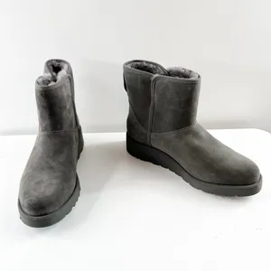 UGG Ankle Shearling Kristin Snow Boots Booties Gray 8.5 thumbnail 8