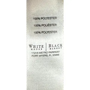 WHBM Women's‎ Top Satin Floral V-Neck Tie Chiffon Tie 3/4 Sleeves Purple Small thumbnail 6
