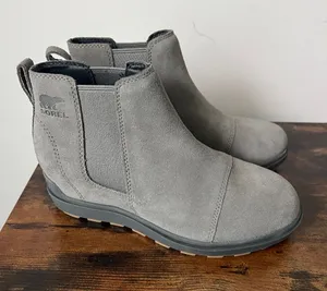 Sorel Women’s Gray Wedge Ankle Boots, size 6 ➡️ thumbnail 1