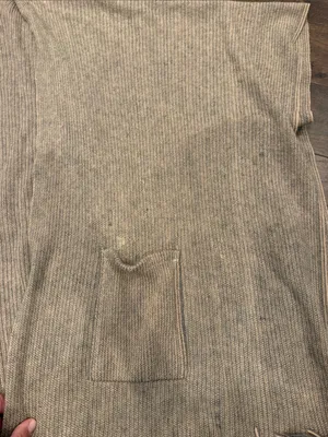 Steve Madden Open Front Ribbed Knit Poncho Beige One Size - C19-108 thumbnail 7