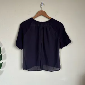 Aritzia Babaton Purple Silk Split Back Blouse thumbnail 8