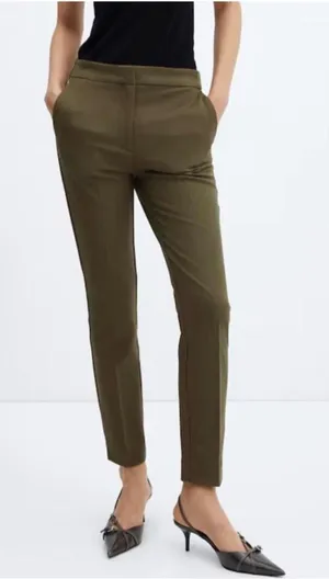 Mango Women's Skinny‎ Pants - Green Size 2 Petite thumbnail 1