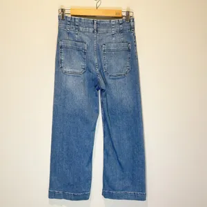 Anthropologie Maeve the Colette Medium Wash Wide Leg Cropped Jeans - size 26 thumbnail 2
