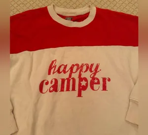 Aerie happy camper red white oversized pullover women's size women’s size small thumbnail 10