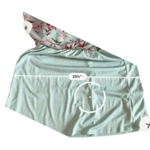 As You Wish Green Floral Chiffon Smocked Asymmetrical Dress LARGE Cottage Flowy‎ thumbnail 11