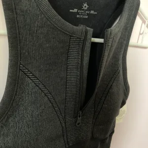 Aerie Offline Seamless Zip Longline Sports Bra thumbnail 7