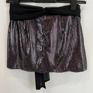 Faith Connexion Black Sequined Mini Skirt With Scalloped Hem‎ NWOT thumbnail 2