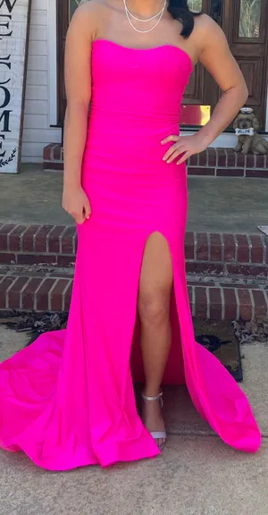 Prom Dresss Pink Size 4 thumbnail 3