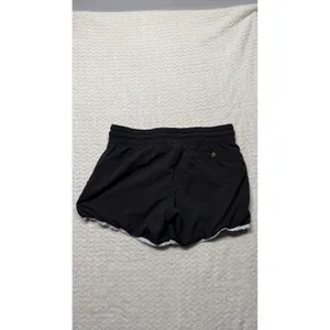 Nike Sportswear Womens Black Running Shorts Grey Trim Size M 8-10 vintage thumbnail 5