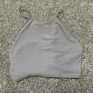 Aerie Gray Crop Fitted Swim Tank Top thumbnail 1