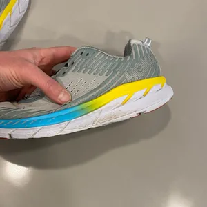 Hoka One One Women's Clifton 5 Grey and Yellow Running Shoes - 9 thumbnail 5
