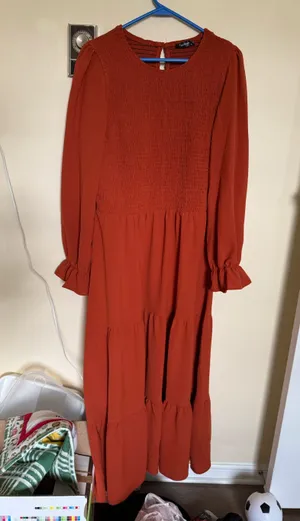 Rust colored dress Amazon thumbnail 1