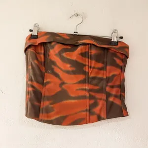NEW With Jean Carla Corset in NYX Red Brown Tye Dye Size XS thumbnail 2