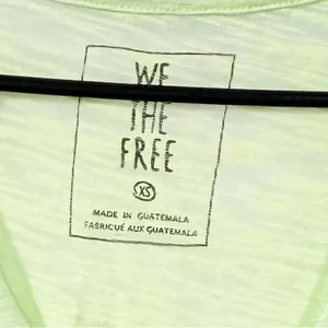 Free People We The Free Green Burnout Short Sleeve V Neck Size XS thumbnail 3