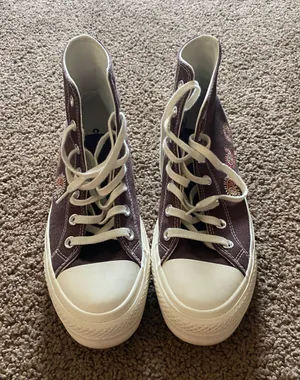 Brown Embroidered Shoes Size 9 thumbnail 3