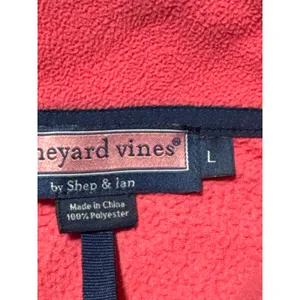 Vineyard Vines Fleece Vest Women's Size L Pink Zip‎ Up Sleeveless Outerwear thumbnail 4