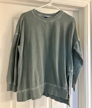 Old Navy Sage Oversized Crewneck Sweater Size Small thumbnail 1