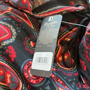 Nwt Wrangler Retro Americana Dress In Black/Red thumbnail 5