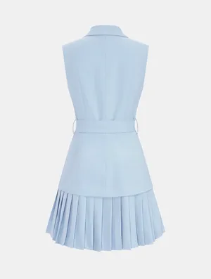 Commence Belted Pleated Sleeveless Blazer Dress thumbnail 2