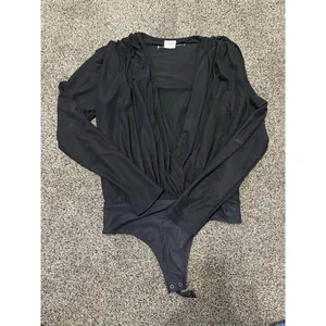 Abercrombie Fitch Black Long Sleeve Bodysuit Small thumbnail 8