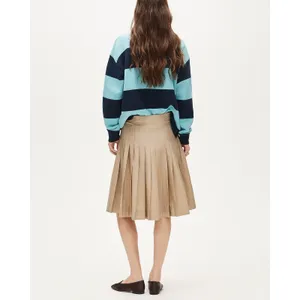 J.Crew NWT Pleated Skirt in Cotton Poplin Size 6 Washed Hazelwood Tan $178 New thumbnail 2