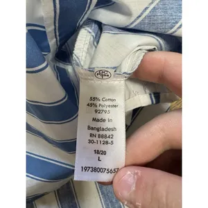 Woman Within‎ Womens Blue White Striped Print Button Up Shirt Size Large Office thumbnail 8