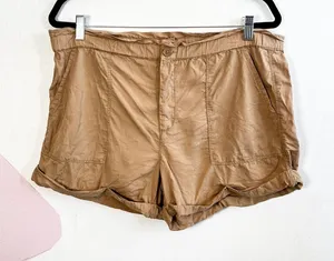Aerie Paper Bag Shorts Sz Medium Casual‎ Brown Comfy thumbnail 1