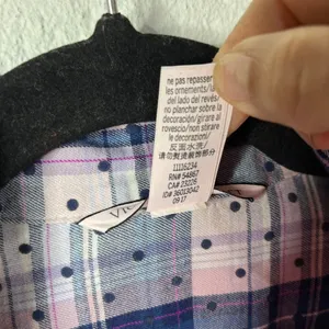 Victoria's Secret Women's Blue Purple Plaid Polka‎ Dot Nightgown Size Small thumbnail 4