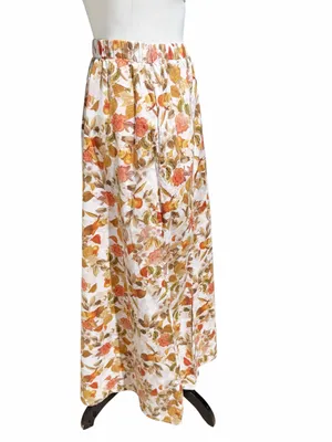 Petal & Pup Maxi Skirt Size 6 Orange Cotton Floral A-Line Garden Party Pockets thumbnail 2