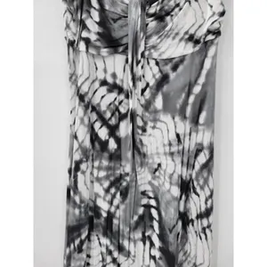 Hula Honey Womens Dress Medium Gray White Tie Dye Strapless Maxi Summer Beach thumbnail 12