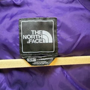 The North Face Womens 550 Down‎ Puffer Jacket Purple Diamond Quilted Small thumbnail 2
