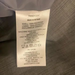 Kirkland Signature Grey Hooded Trench Coat thumbnail 6