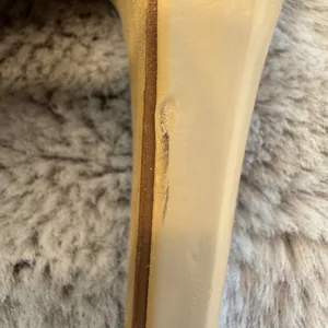 Jessica Simpson‎ Tan Gold Suede Patent Platform T-Strap Peep Toe Heels 7.5B thumbnail 15