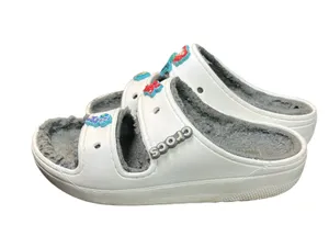 Crocs Baya Platform Sandal Unisex Women's 9 Men's 7 White Gray Slides thumbnail 1