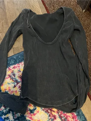 We the free unapologetic long sleeve grey top thumbnail 11
