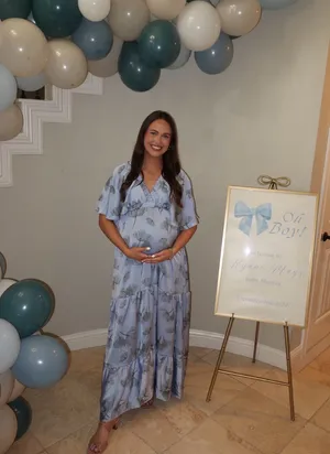 Pinkblush Blue Floral Maxi Dress thumbnail 2