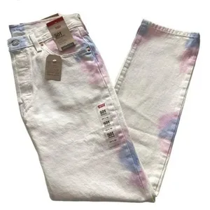 NWT Levi's 501 original high rise straight leg button fly tie dye jeans sz 27 thumbnail 12