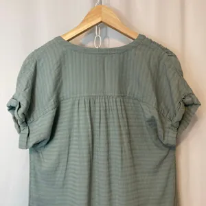 Sonoma Small Womens Dress Teal Green Blue Button V-Neck Short Dolman Sleeve Mini thumbnail 3