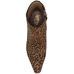 Sam Edelman Saige Leopard Cow Hair Ankle Boots Pointed Toe Block Heel 9.5M thumbnail 13