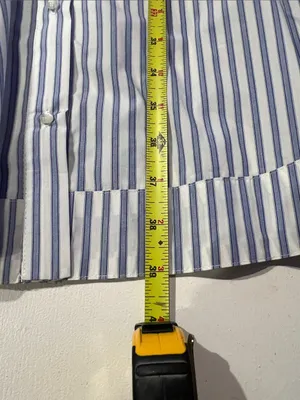 Hope & Harlow Luna Striped Shirt Dress. vertical blue and white pinstriped 12 thumbnail 10