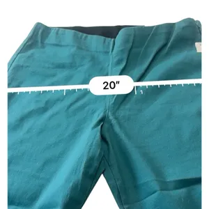 Old Navy Women's 14 Teal WOW Pants Canopy Slim Ankle Side Zip Stretch Cotton NEW thumbnail 10
