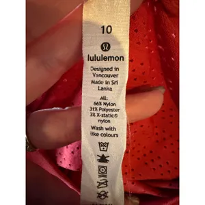 Lululemon Breeze By Long Sleeve Squad‎ Tee Women 10 Orange Top Yoga Athleisure thumbnail 10