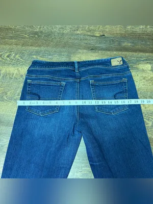 2013 American Eagle Kick Boot Stretch Low Rise Jeans Womens 10 Blue Y2k Flare thumbnail 7